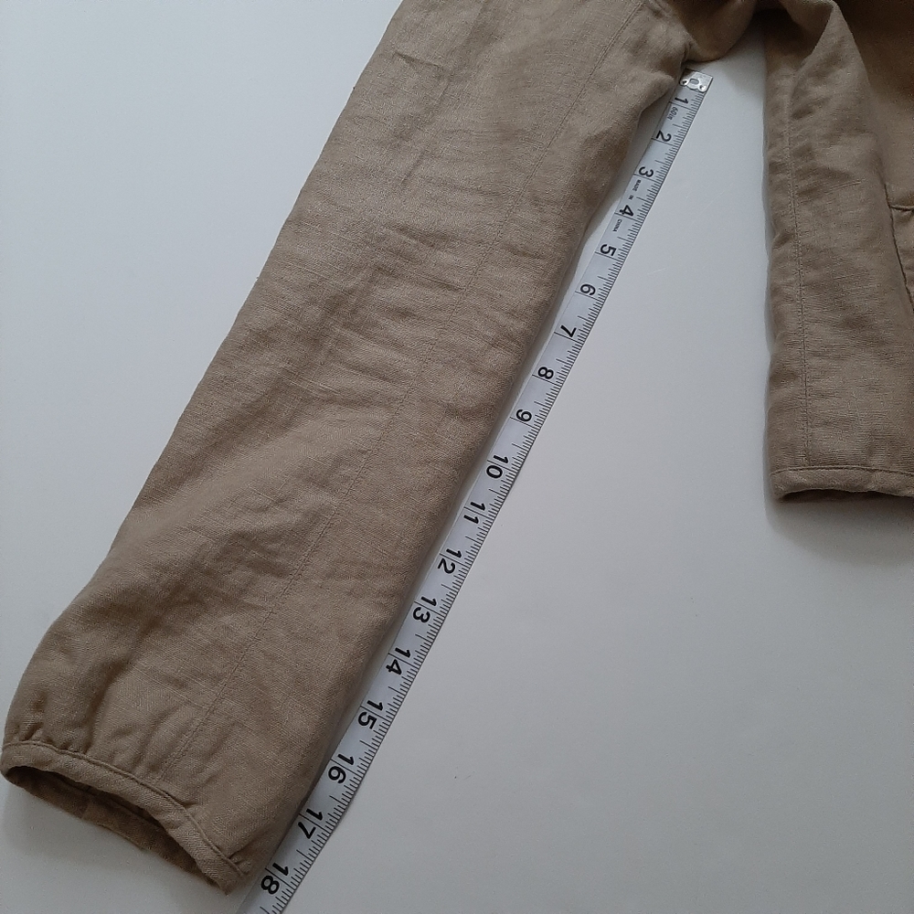 H&M Khaki Tan Linen Blazer Size 10 - Picture 11 of 11